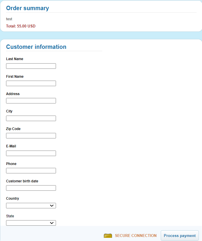 Buy Now Button Form