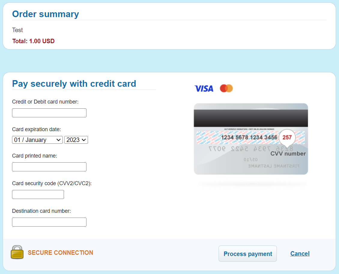 Payment Form